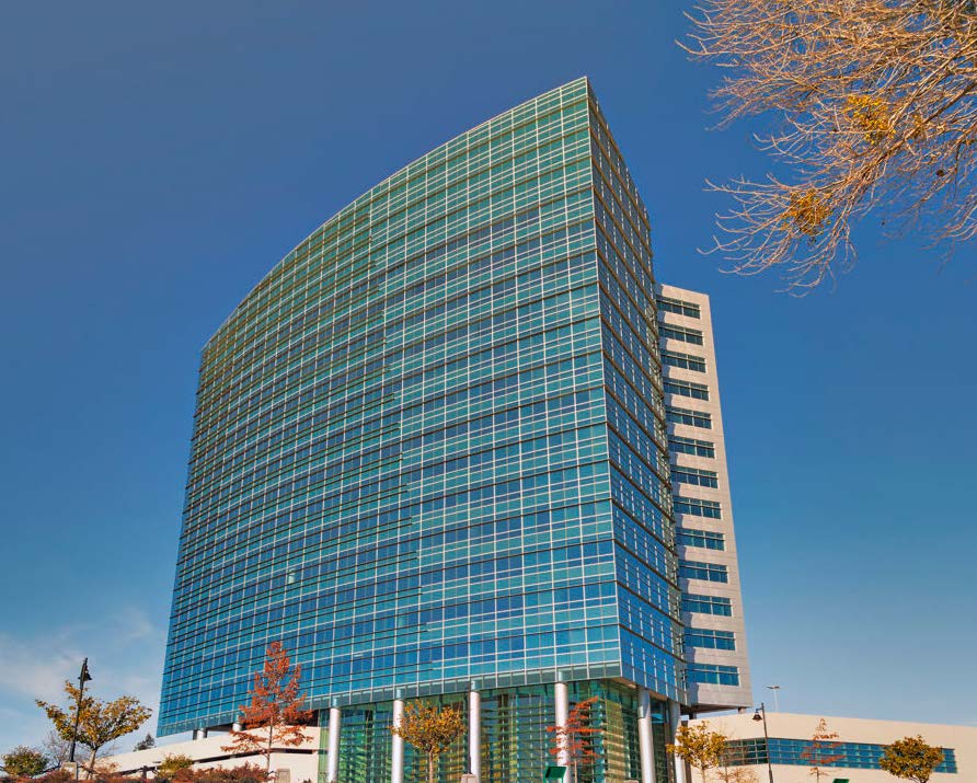 CalSTRS Corporate Headquarters — modern glass tower in West Sacramento