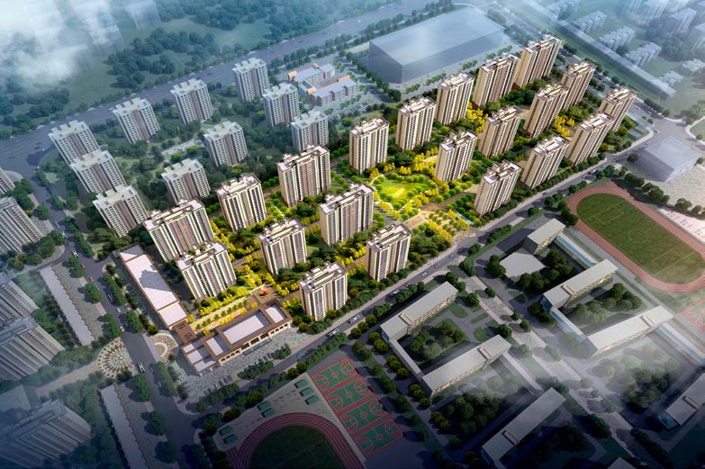 Landsea Green Residential Area, Wuhan — high and mid-rise apartment blocks within a green sci-tech quarter